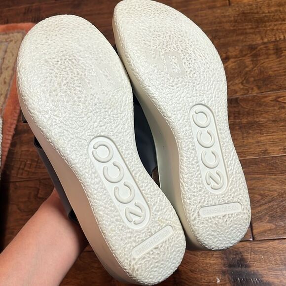 Ecco Titanium Gray Leather Corksphere Wedge, size 40 EU/9-9.5 US - Picture 9 of 10